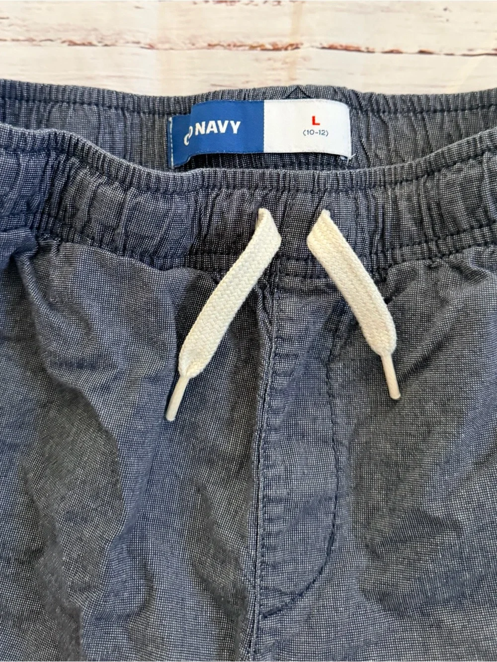 Old Navy Kids' Elastic Waist Shorts in Charcoal and Navy Size Large